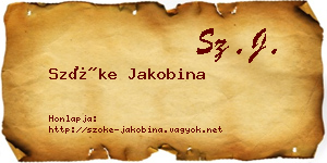 Szőke Jakobina névjegykártya
